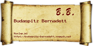 Budaspitz Bernadett névjegykártya